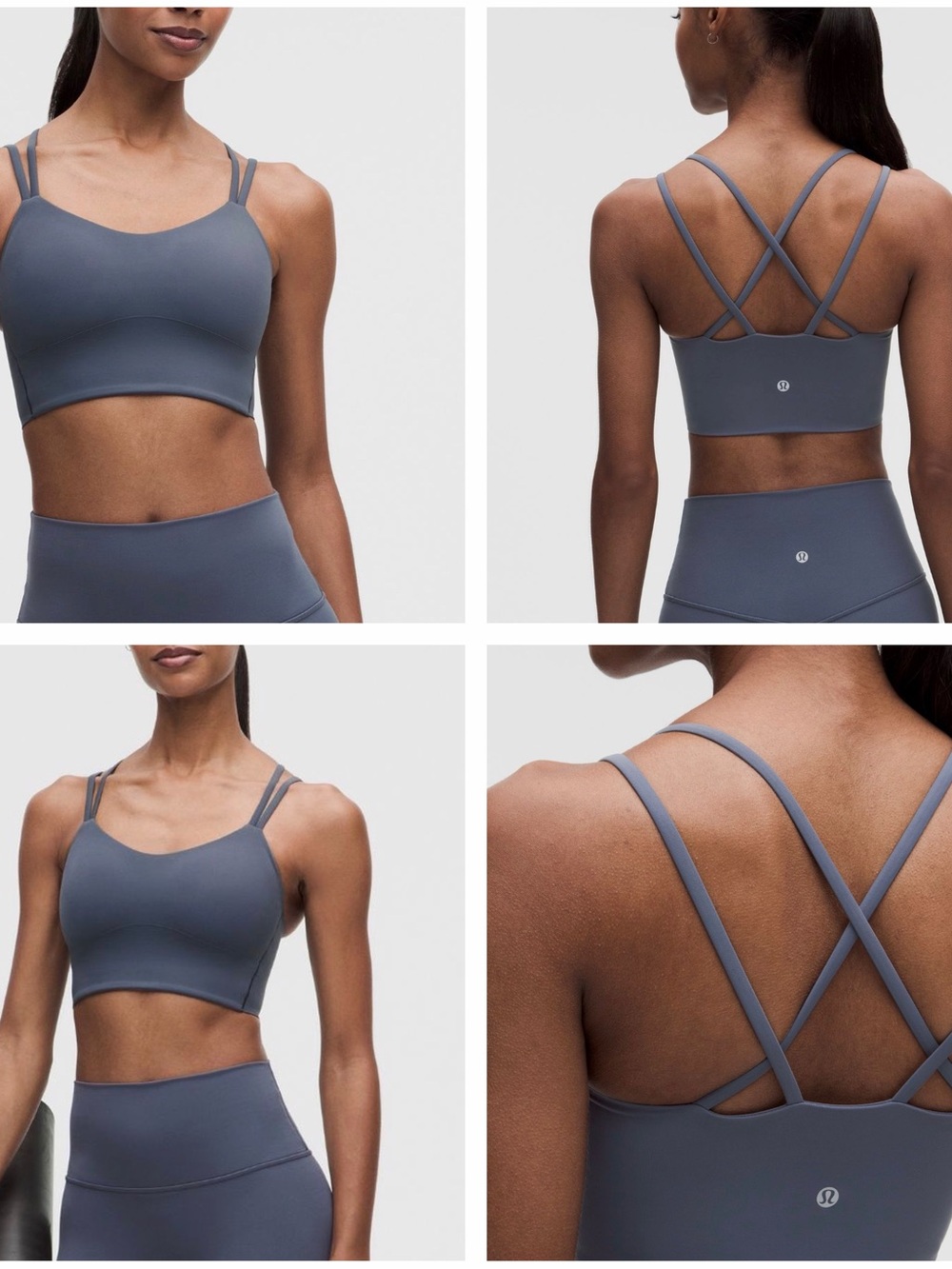 lululemon athletica Double-Strap Longline Sports Bra - Slate